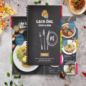 In menu dạng cuốn