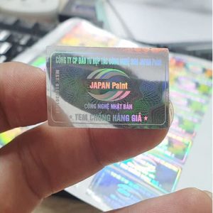 In nhãn decal bảy màu hologram mẫu 02