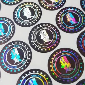 In nhãn decal bảy màu hologram mẫu 03